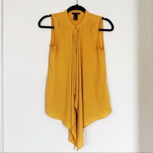 H&M | Chiffon Blouse in Mustard Yellow | Size 2
